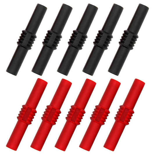 GDQLCNXB 10Pcs Insulated 4mm Banana Jack Female to Female Banana Socket Connectors Coupler for 4MM Banana Plug Extension Adapters