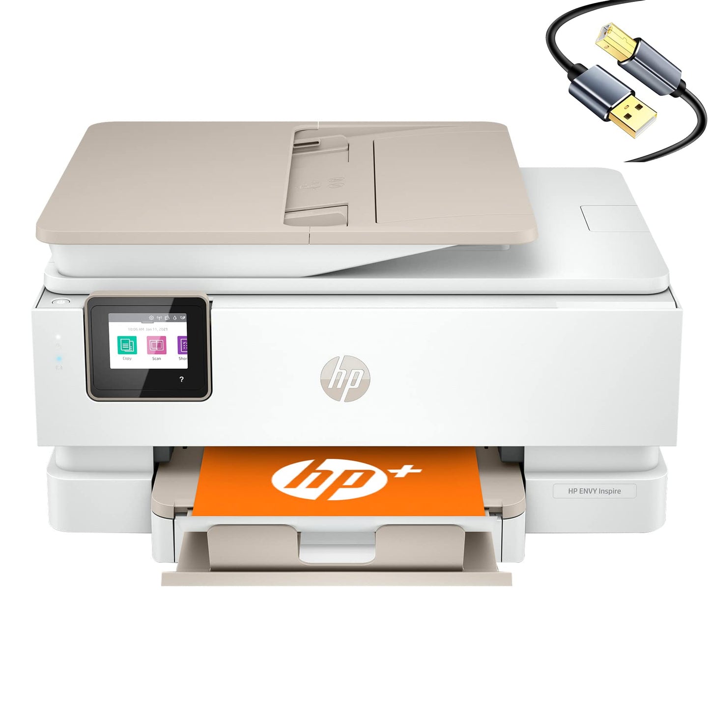 HP Envy Inspire 7958e Wireless All-in-One Color Inkjet Printer with Bonus 6 Months of Instant Ink Print Copy Scan - 22 ppm, 4800 x 1200 dpi, Duplex