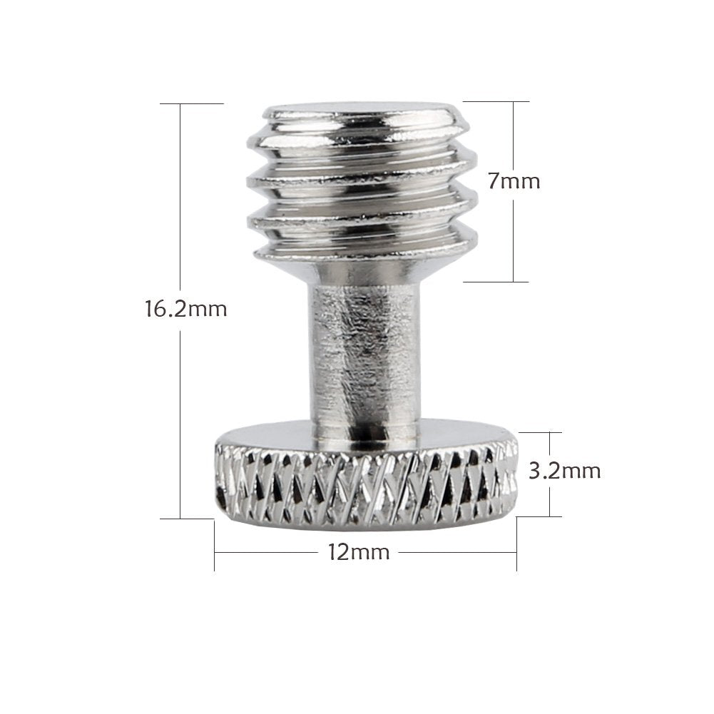 NICEYRIG 3/8 Inch Camera Quick Release Screw Tripod Screw Adapter Connecter DSLR Camera Rig Accessories- 5 Pack