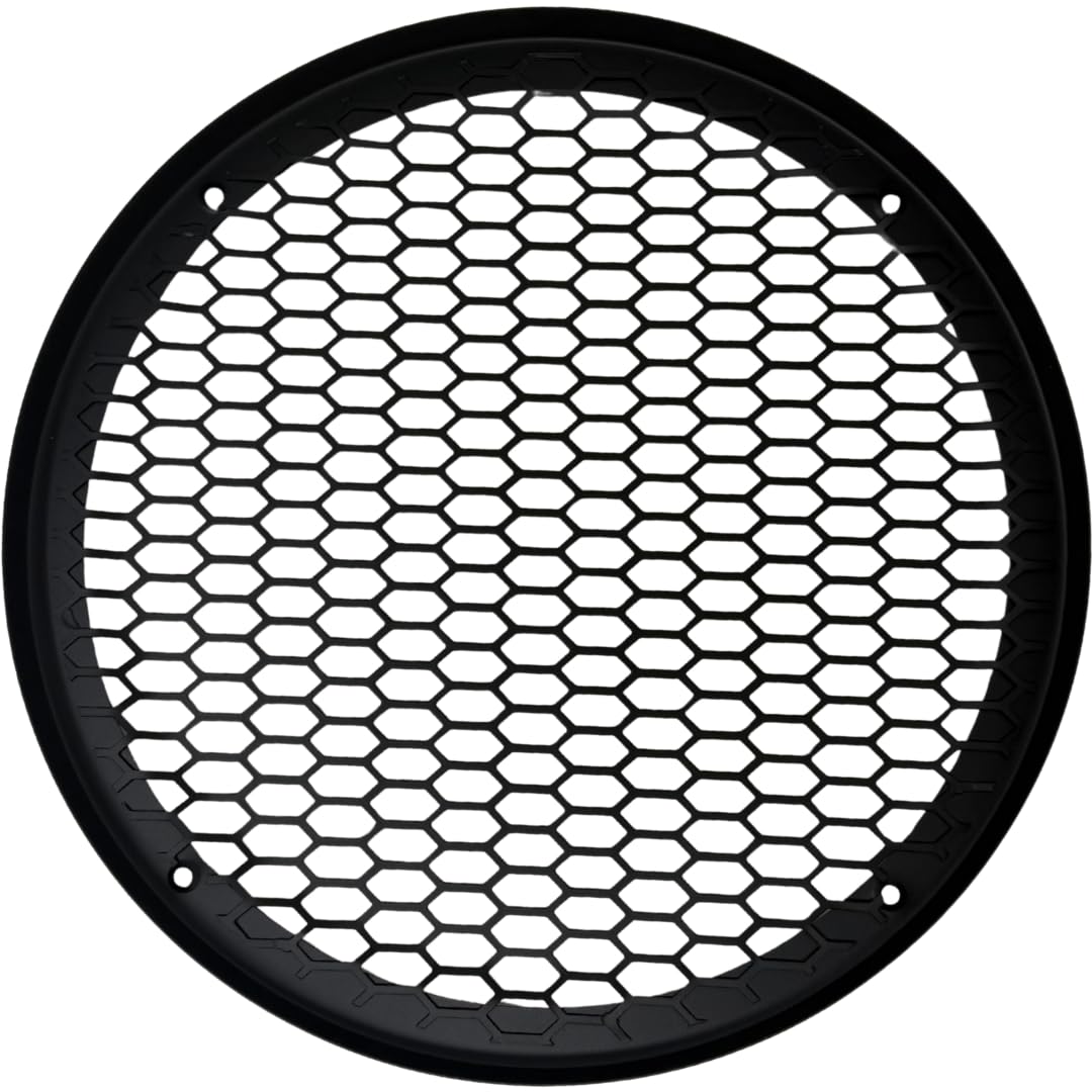 Bass Rockers 6.5" Metal Speaker Grill Cover Heavy-Duty Honeycomb Mesh Protective Grille Guard, Universal Fit for 6.5" Car Audio Door Speakers & Custom