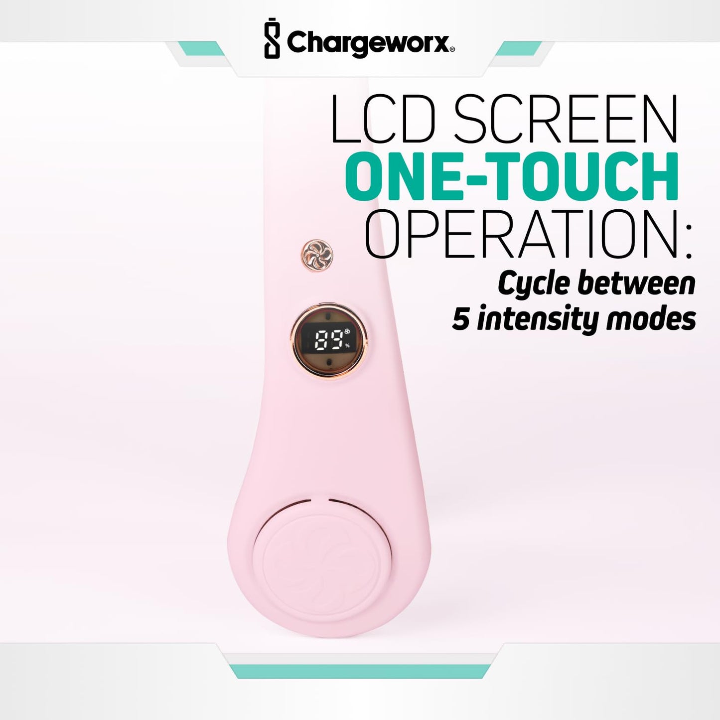 Portable Neck Fan Rechargeable, Personal Fan, Travel Fan, Bladeless, Pink