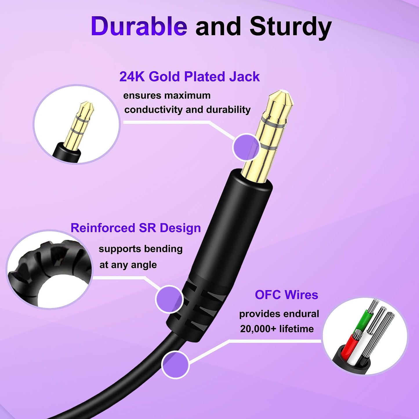 Replacement Audio Cable Cord for Bose Headphones Aux Wire 3.5mm to 2.5mm Compatible with Bose 700 Quietcomfort 25 QC25 35 QC35 QC35II 45 QC45 JBL…