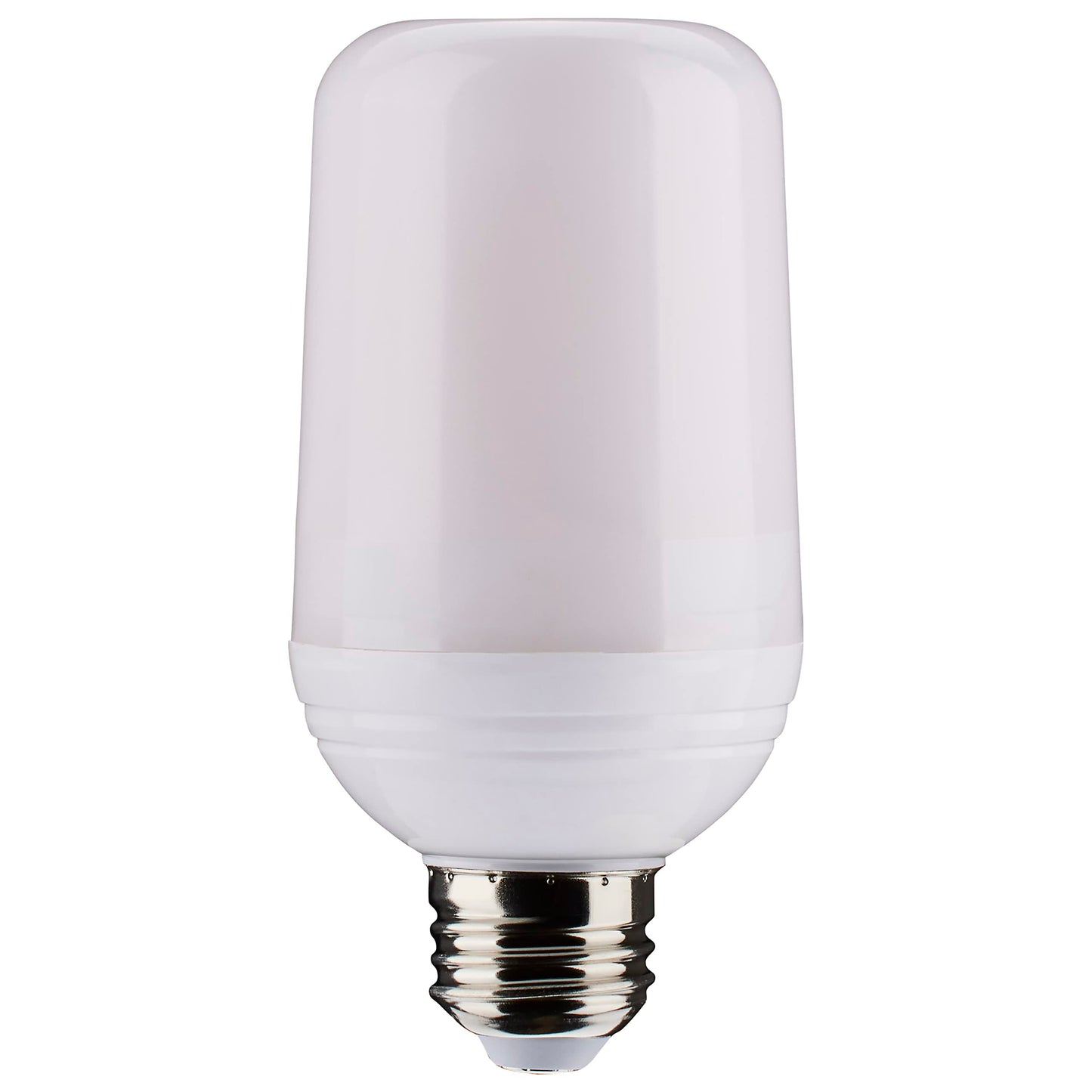 Satco S29806 Indoor/Outdoor LED Flame Effect Light Bulb, T19 Shape, White