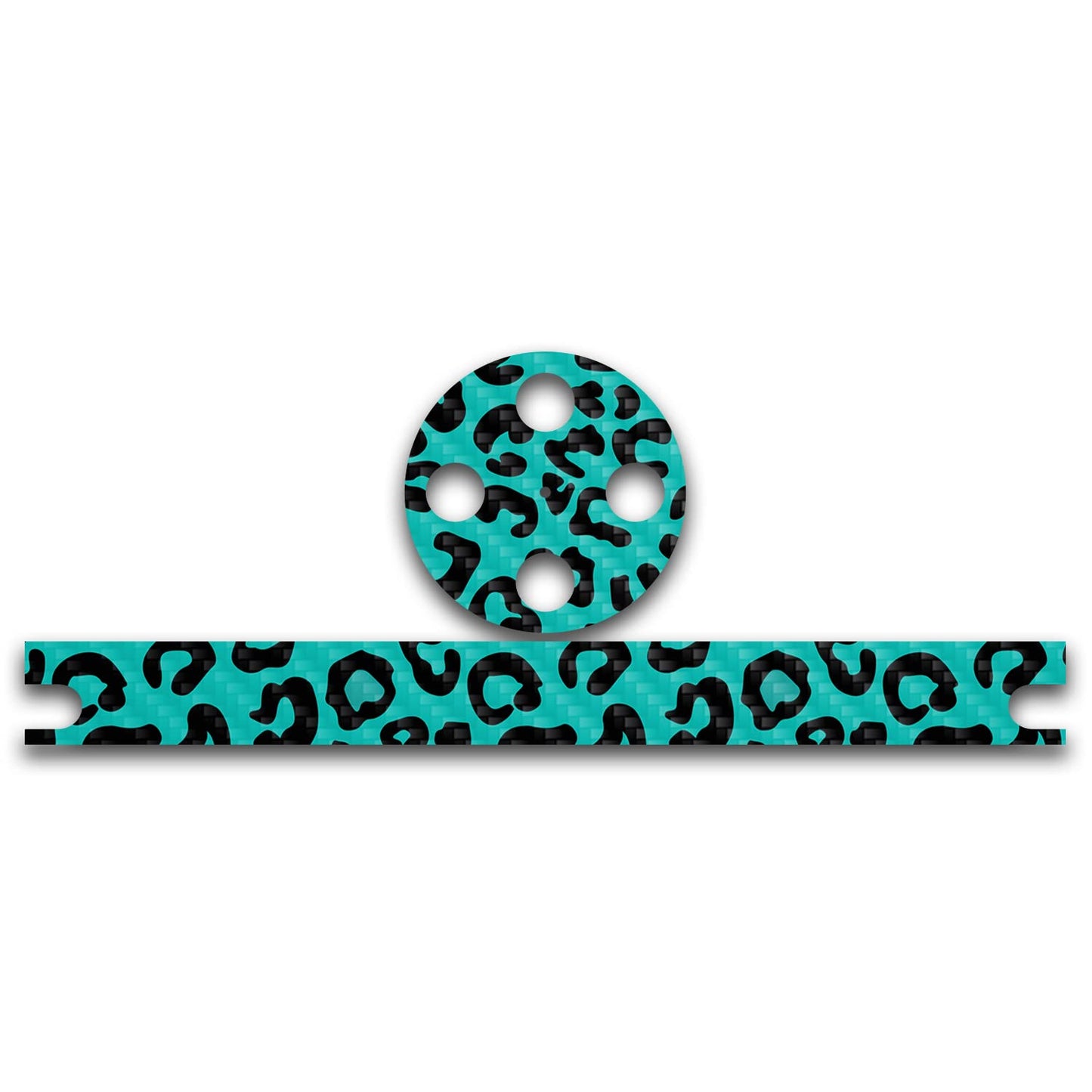 MightySkins Carbon Fiber Skin for Amazon Echo Dot (2ND Gen) - Teal Leopard | Protective, Durable Textured Carbon Fiber Finish | Easy to Apply…