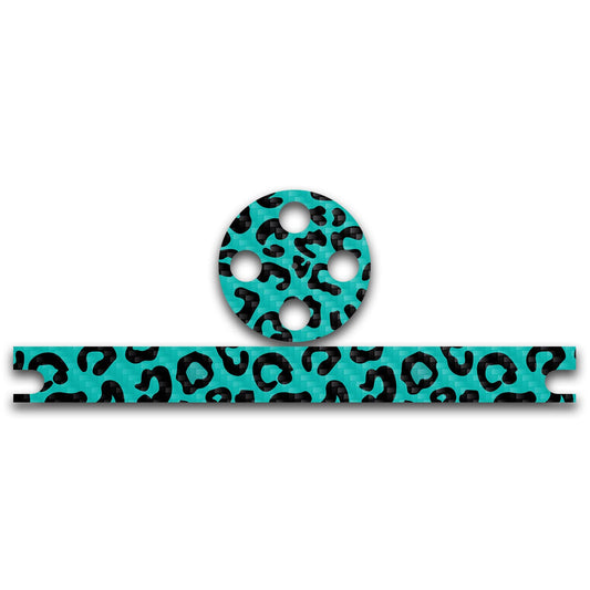 MightySkins Carbon Fiber Skin for Amazon Echo Dot (2ND Gen) - Teal Leopard | Protective, Durable Textured Carbon Fiber Finish | Easy to Apply…