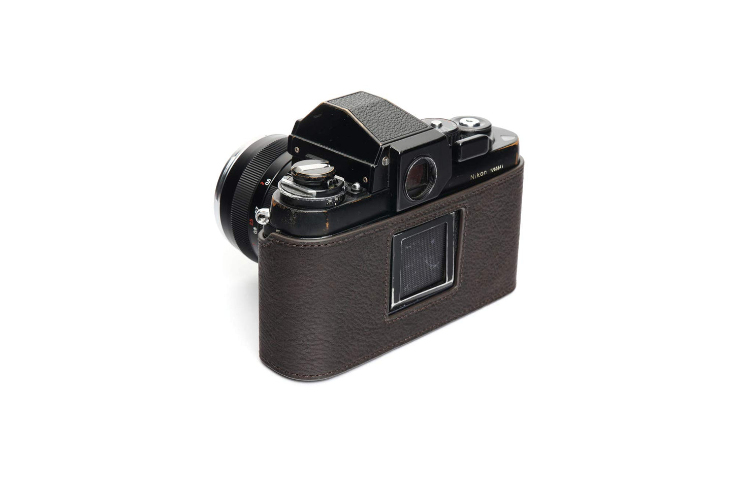 BolinUS F3 Case, Handmade Genuine Real Leather Half Camera Case Bag Cover for Nikon F3 F3HP F3AF F3T Camera With Hand Strap (Coffee)