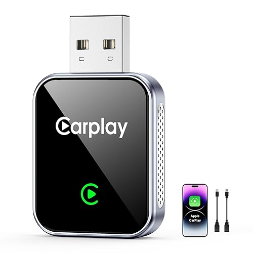 ROLRAFIC Wireless CarPlay Adapter for iPhone, CarPlay Dongle Converts Wired to Wireless Carplay, Plug & Play Mini Size CarPlay Adapter Compatible