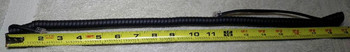 DIY-BizPhones 5-Pack Flat Black 12' Ft Handset Cords Compatible with Yealink IP Phone SIP T4 T4S T5 T5S Series T40P T41P T41S T42P T42S T46G T48G T48S