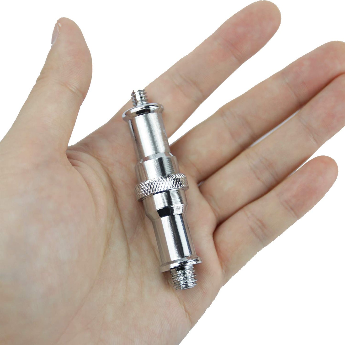 2 Pcs Light Stand Adapter, Spigot Stud 1/4" to 3/8" Metal Male Convertor Threaded Screw Adapter for Studio Light Stand, Camera Tripod Mount
