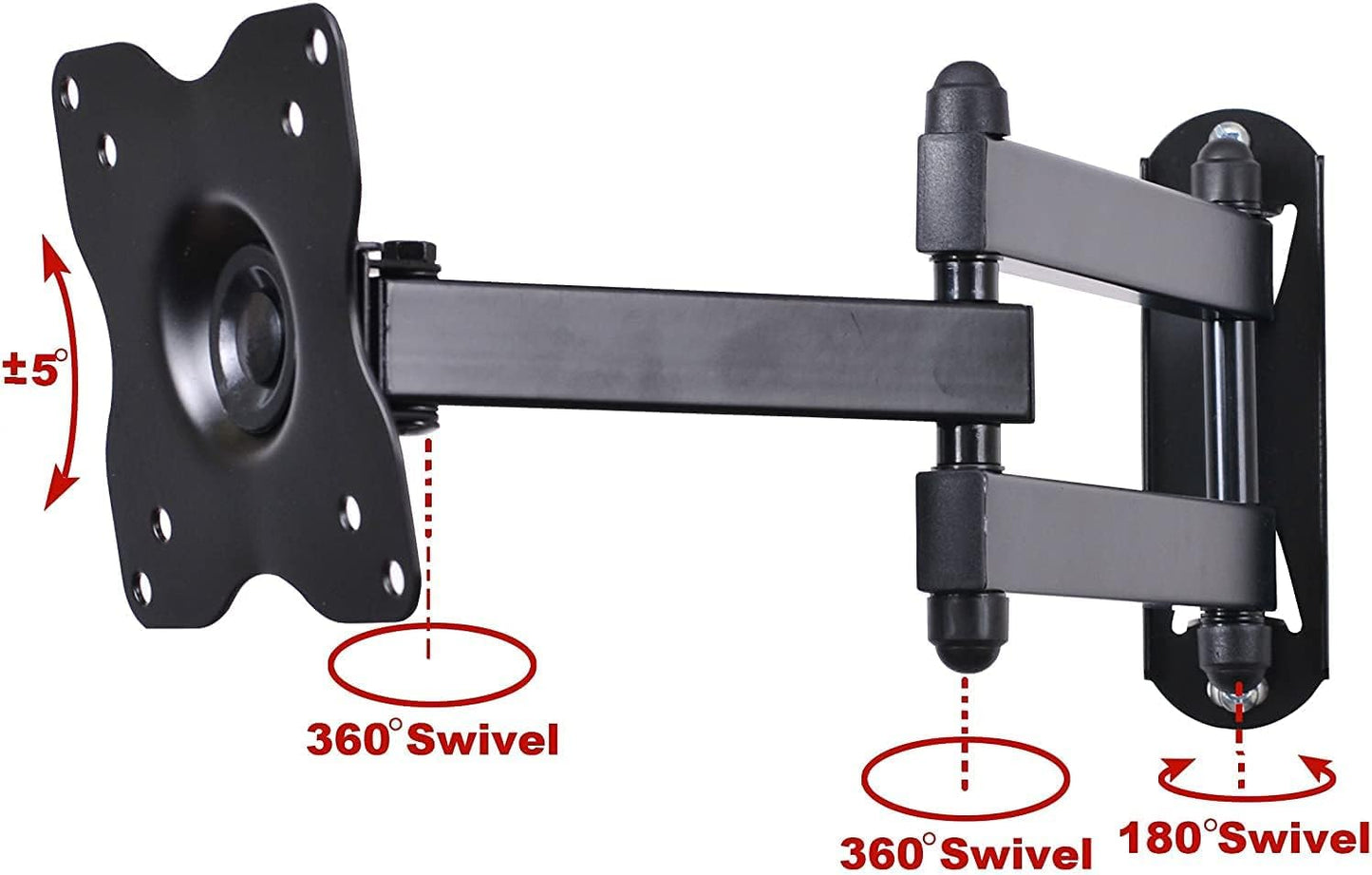 VideoSecu Full Motion Swivel TV Wall Mount Bracket for Sceptre 19"-39" E195BV-SRR E195BD-SRR E195BD-SR E195BV-SR E205BD-SMQC E205BV-SMQC E243CV-FHD