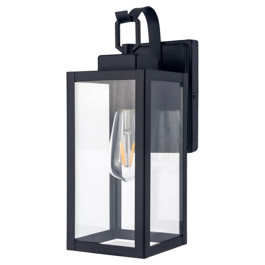YaoKuem Outdoor Wall Lantern, Wall Sconce as Porch Lighting Fixture, E26 Medium Base, Metal Housing Plus Glass, Bulbs not Included
