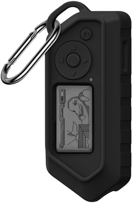 Geiomoo Silicone Case for Flipper Zero, Soft Flexible Scratch Resistant Protective Cover with Carabiner (Black)