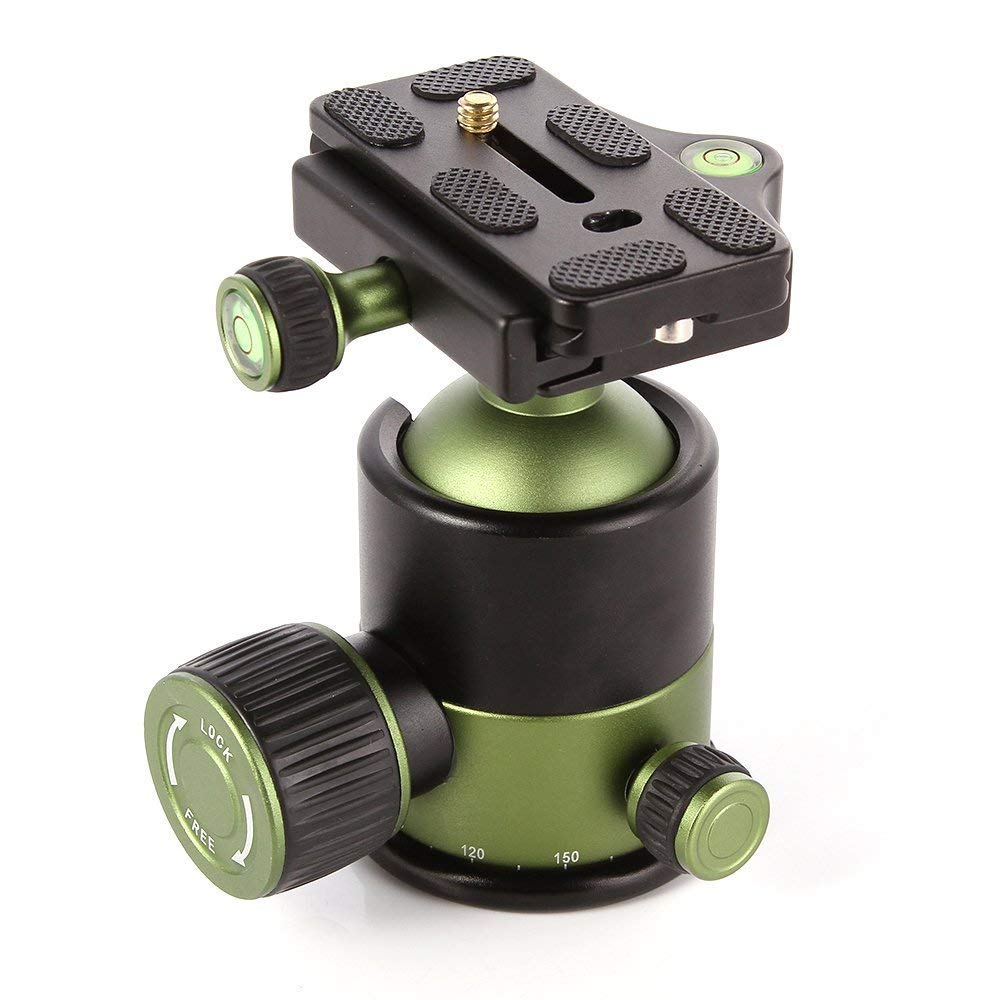 Foto4easy 20KG Aluminium Alloy Heavy Duty Camera Tripod Ball Head with QR Quick Release Plate 1/4" Screw for Canon,Nikon,Sony DSLR Camera Tripods
