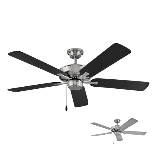 Hinkley Metro 52" Indoor Dual Mount Ceiling Fan, Brushed Nickel Finish