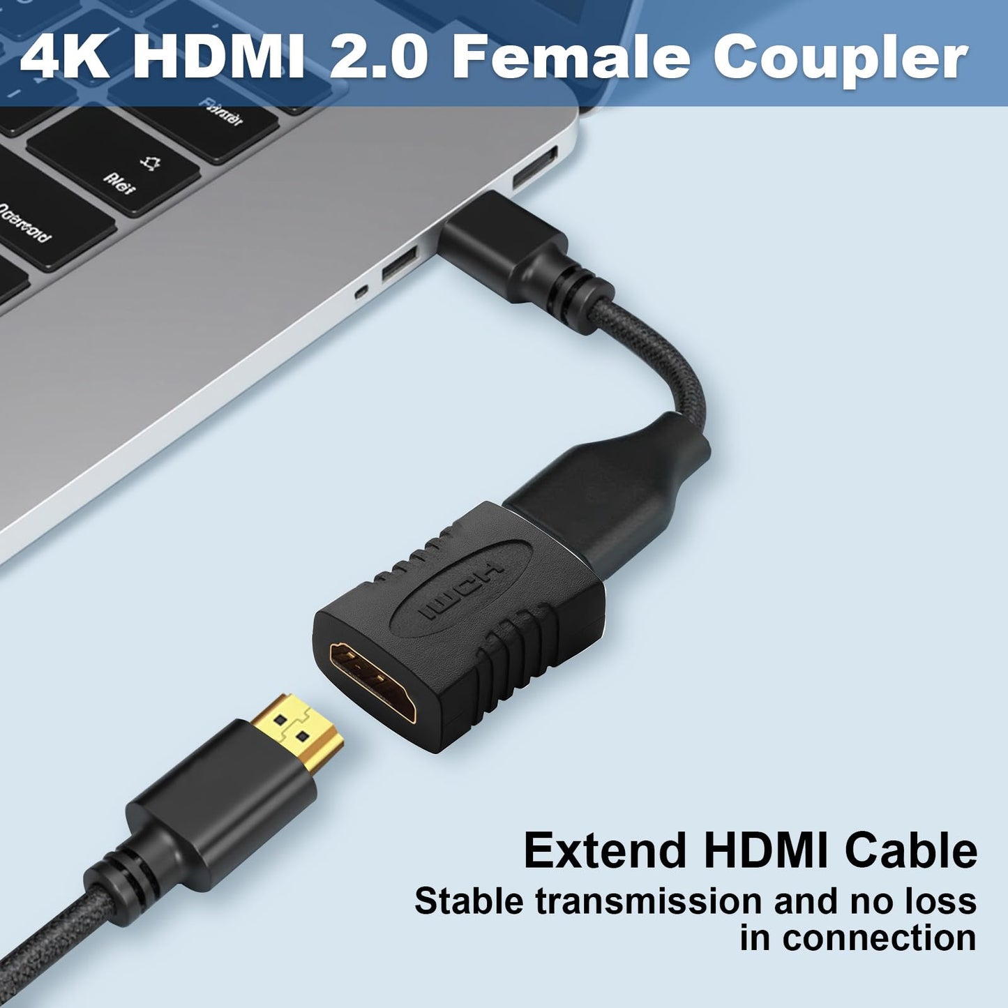 exgoofit HDMI Female to HDMI Female Coupler Connector Pack 6pcs Adapter Extender F/F High Speed