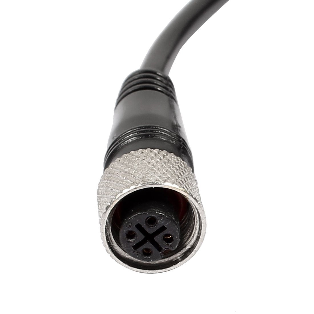 uxcell M12 Female Straight 4 Pin Connector Aviation Socket Electrical Cable 2M