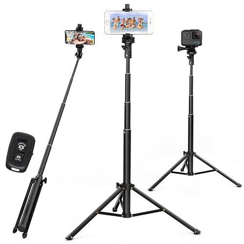 Yesker Selfie Stick Tripod for iPhone Android 52 Inch Extendable Phone Tripod Stand with Remote Selfie Stick Video Recording Equipment Filming