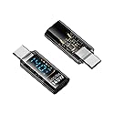 USB-C Adapter with Digital Display, 2Pack 140W type-C Male to type C Female Extension Adapter Power Meter Tester with LED Digital Displayfor iPhone…