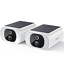 ieGeek 2 Pack Camera Outdoor Wireless, 2K Outside Cameras for Home Security, Embedded Solar Panel, AI Motion Detection, Smart Spotlight & Alarm, No