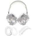 3 in 1 Bling Case Cover for AirPod Max, Clear TPU Glittering Rhinestones Stars Protective Ear Cups Covers Silicone Earpad Headband Covers Compatible