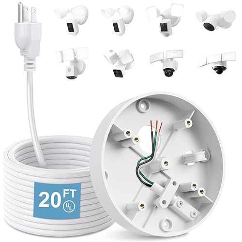 Plug-in Mount for Ring Floodlight Cam Wired Plus/Pro, Ring Smart Lighting Floodlight, Blink Wired Floodlight Cameras, Wyze Floodlight Camera V2/Pro