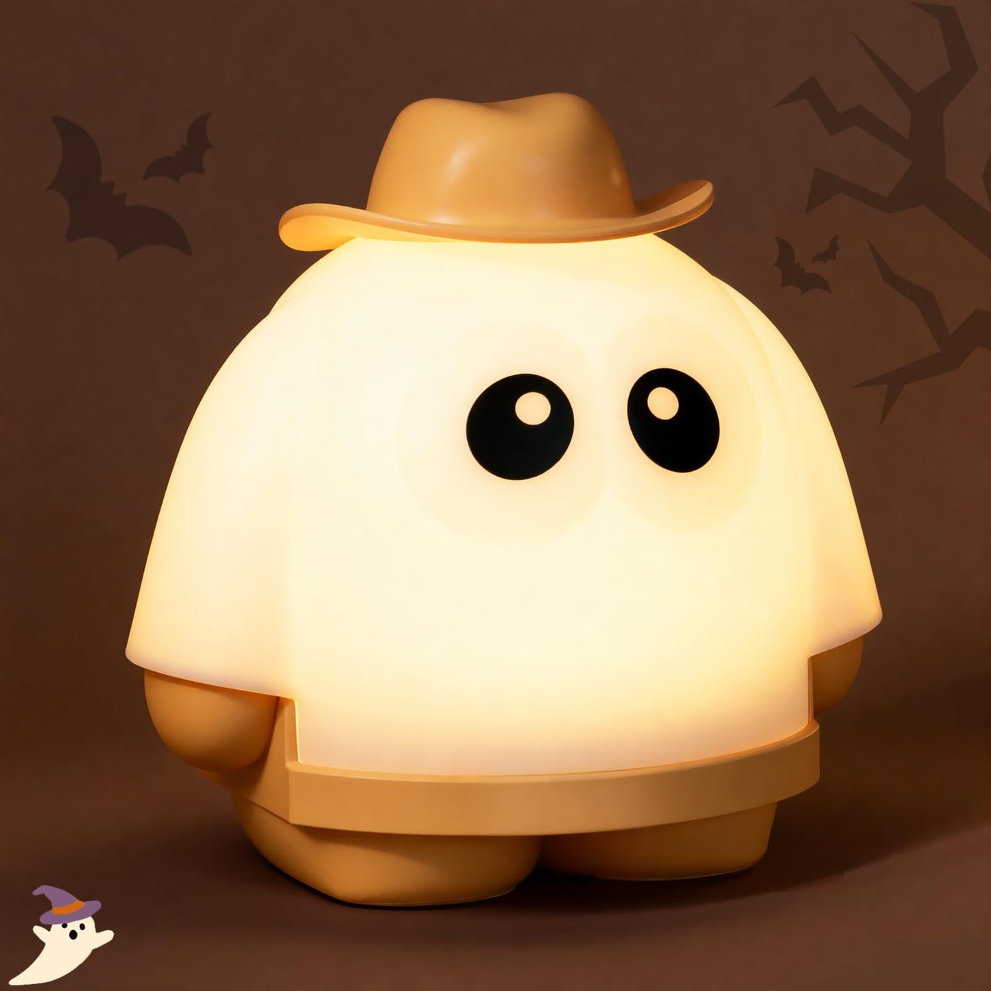 Tarinks Ghost Night Light, Rechargeable Bedside Lamp, Portable Sleep Nightlight, Dimmable Night Lamps, Cute Nursery Lamp, Funny Gifts for Kids Teens