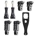 HSU Adjust Arm Straight Joints Mount, Long and Short Same Direction Straight Joints Mount for GoPro Hero 13 12 11 10 9 8 7 6 5 4 3 3+ 2 1, AKASO