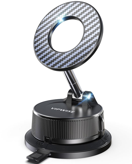 Magnetic Phone Holders for Your Car [89+LBS Suction & 3200gf Magnetic] Magsafe Car Phone Mount, Vacuum Suction Cup Car Mount for iPhone 17 Pro Max
