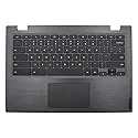 Rinbers Laptop Palmrest Upper Case Top Cover with US Non-Backlit Keyboard Touchpad Assembly Replacement C Cover for Lenovo Chromebook 14 S345-14AST