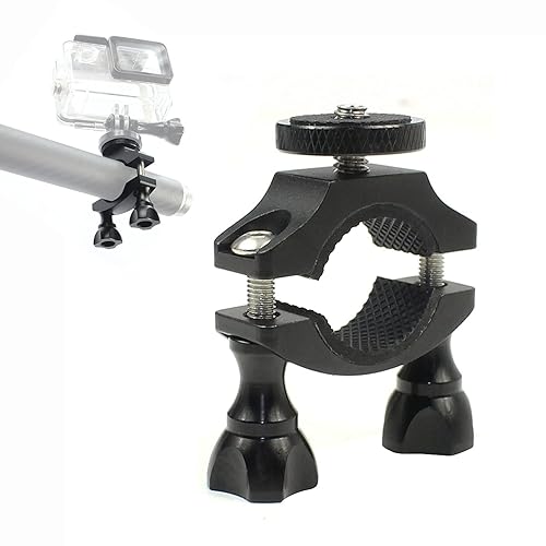 Niewalda Bike Camera Mount for Mountain Bicycle/Motorcycle Action Camera, Bike Mount Compatible with Sports Camera GoPro OSMO SJCAM DJI with 1/4 Screw