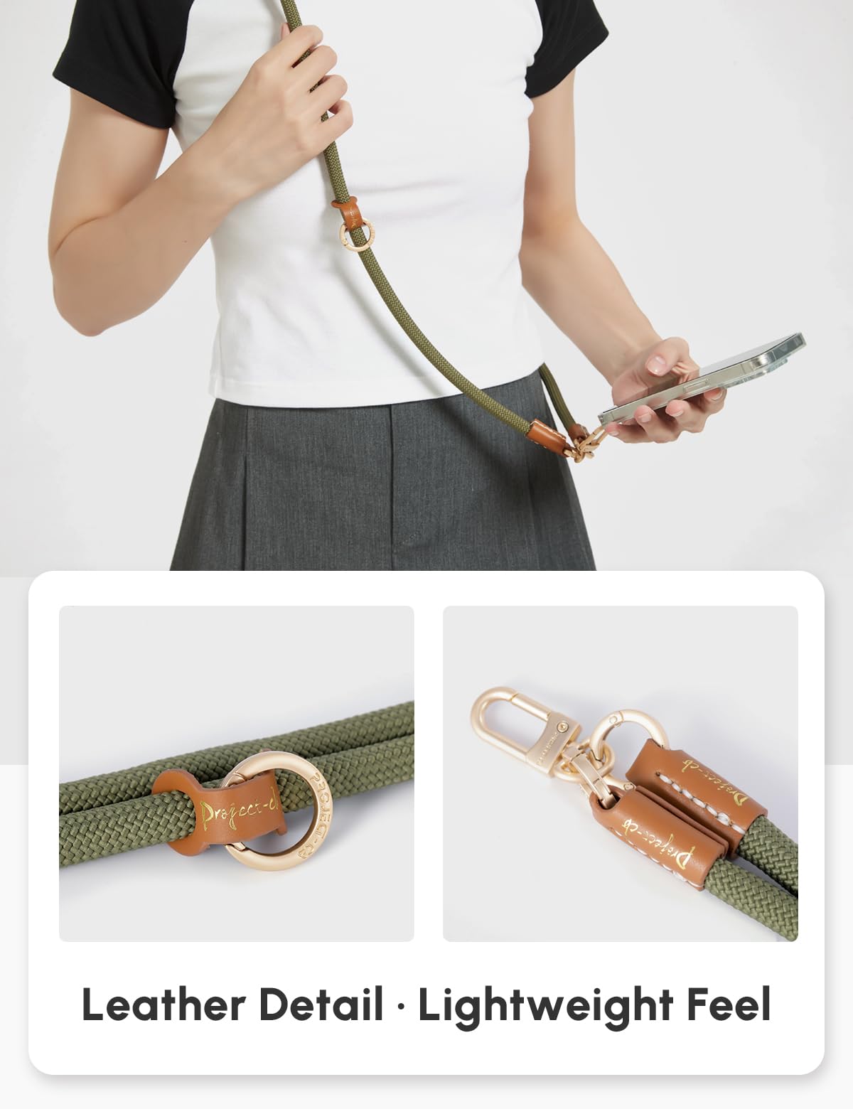 project-cb Phone Lanyard 1, Tether Tab 2, Crossbody Cell Phone Lanyard,Rope Lanyard,Universal Adjustable Phone Strap(Black-B)