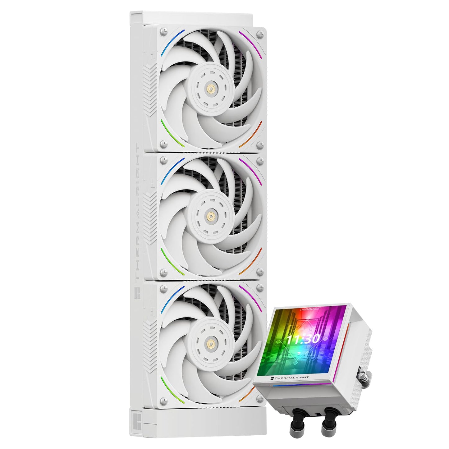 Thermalright Hyper Vision 360 ARGB White CPU AIO Cooler,PC 360 Specification Water Cooler System,3.95in Screen High Performance Pump,IPS LCD Screen