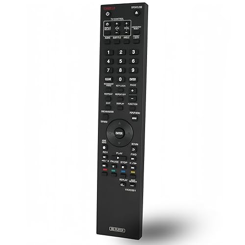 Replacement Remote Control VXX3351 Compatible for Pioneer Blu-Ray DVD Disc Player BDP-120 BDP-121 BDP-31FD BDP-330 sub VXX337 BDP-33FD