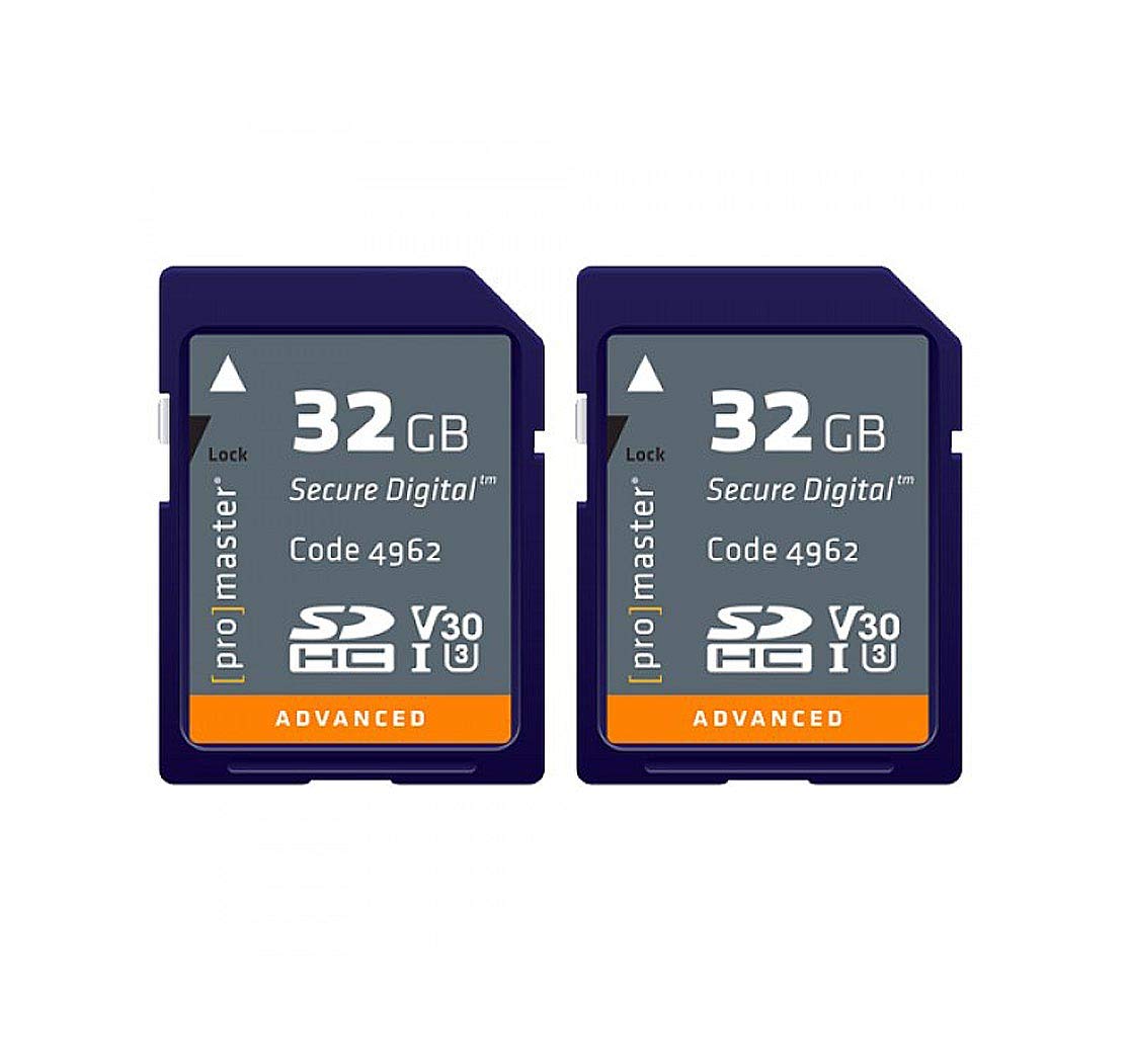 ProMaster 32GB Advanced SD Memory Card - Twin Pack