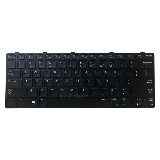 Rinbers Replacement US Keyboard with Frame No Backlight for Dell Latitude 11 3180 3189 3190 3190 2in1 Latitude 13 3300 3310 3380-343NN 0343NN NG83V