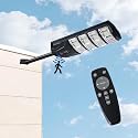 JUMGUN Solar Street Lights Outdoor Waterproof, Dusk to Dawn Flood Lights with Motion Sensor and Remote Control, Solar Powered Security Light