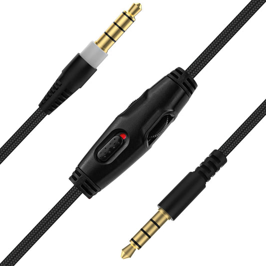 HyperX Cloud Alpha Replacement Cable - Compatible with Cloud Alpha, Mix, Flight, Logitech G633, G933 Gaming Headsets - 3.5mm Audio Cable with Mute