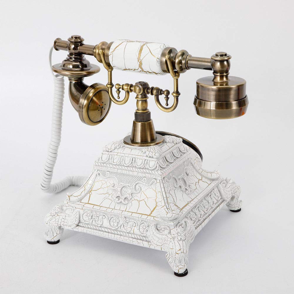 Style Retro Dial Desk Telephone Vintage Rotary Phone Old Fashioned Telephone Handset for Gift Office Home Hotel