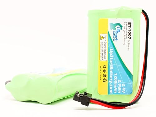2X Pack - BT-1007 Battery for Uniden, Panasonic, Radioshack Cordless Phones (1200mAh, 2.4V, NI-MH)