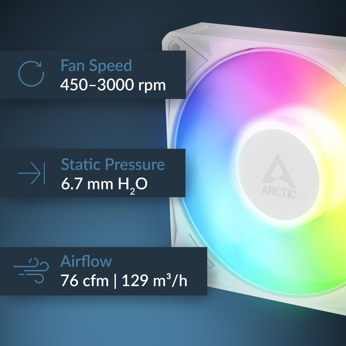 ARCTIC BioniX P12 A-RGB, 3 Pack (White)