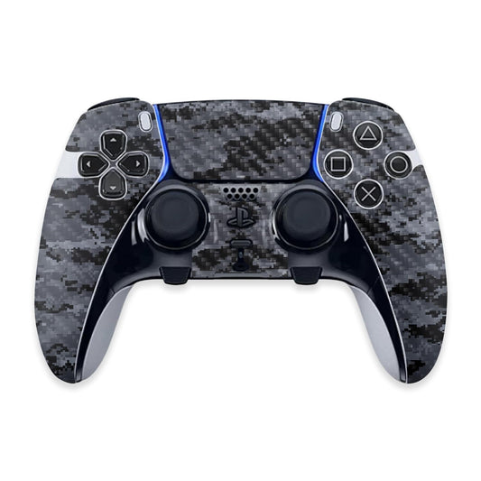MightySkins Carbon Fiber Skin Compatible with PS5 DualSense Edge Controller - Digital Camo Protective, Durable Textured Carbon Fiber Finish Easy