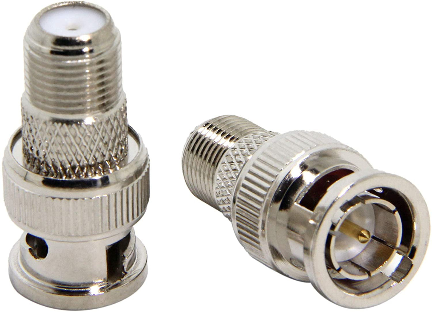BNC to F Connector 4 Pack BNC Male to F Female Adapter, RG6, RG59 Coax Connector for Scanner, CCTV Camera