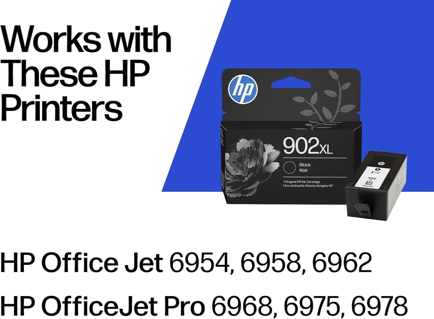 HP 902XL Blk/902 CMY Original Ink Bundle for OfficeJet Pro 6960/6970 Series