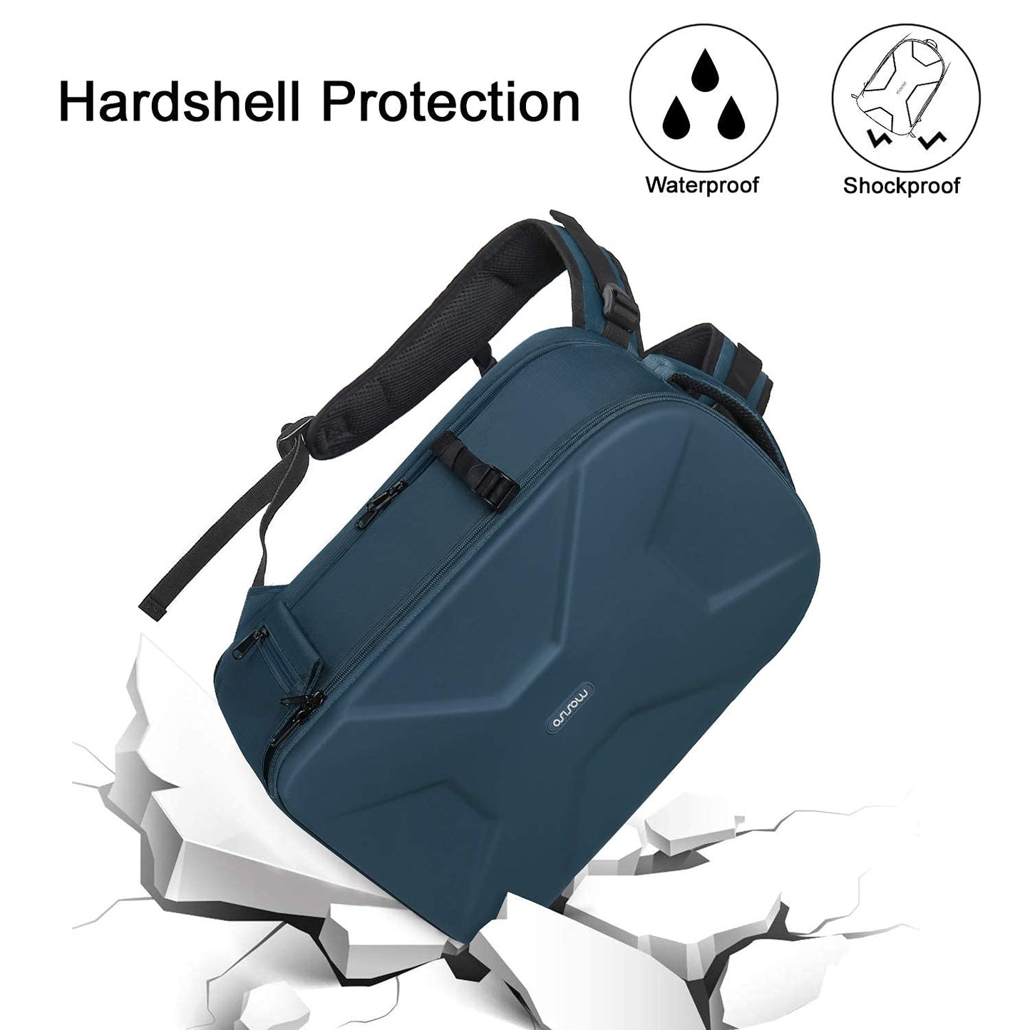 MOSISO Camera Backpack, DSLR/SLR/Mirrorless Photography Camera Bag 15-16 inch Waterproof Hardshell Case with Tripod Holder&Laptop Compartment