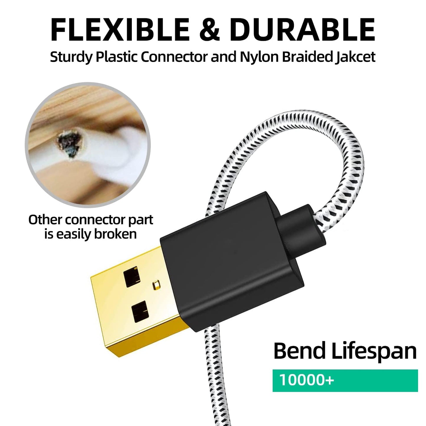 USB Cable for Fire Stick, Micro USB Power Cable for Amazon Fire Stick, Power up Your Fire Stick from Your TV's USB Port, Chromecast, Roku Stick, TiVo