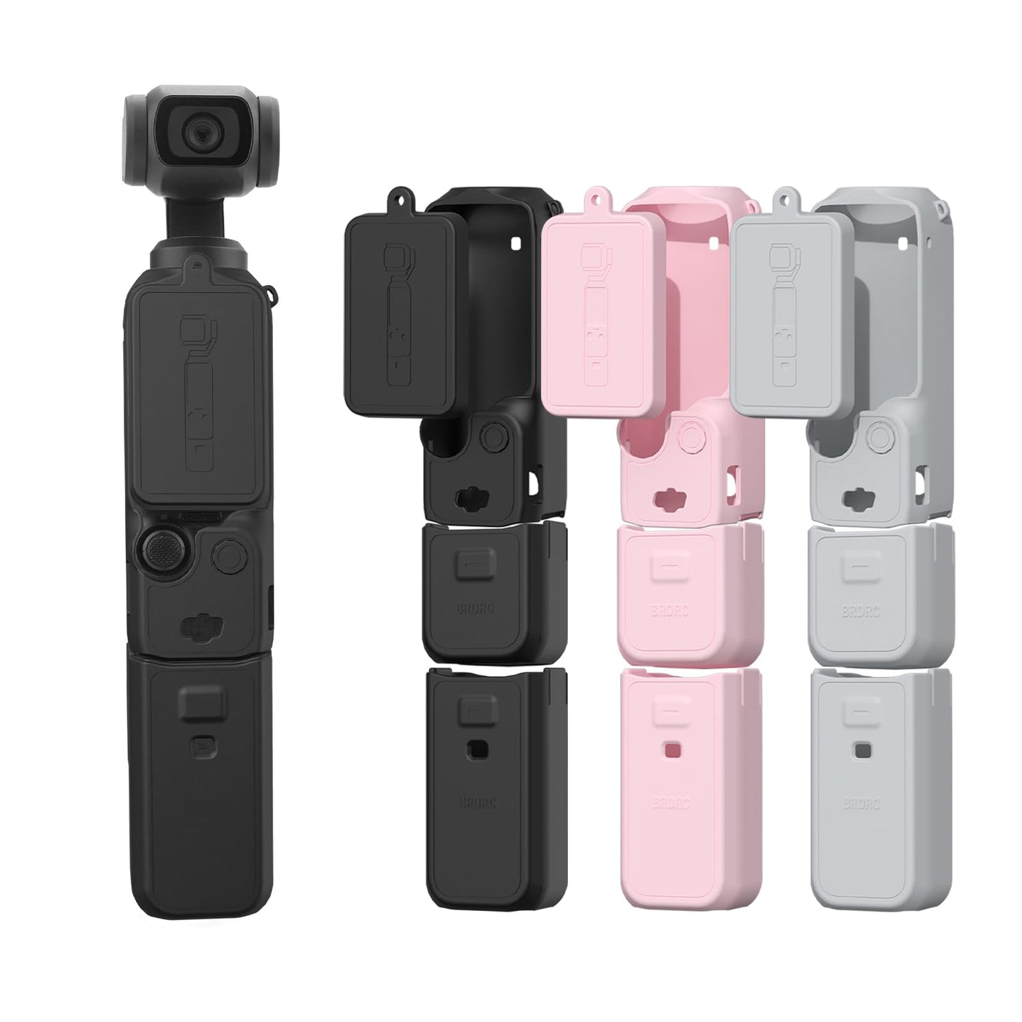 BRDRC Pocket 3 Silicone Cover, For Xtra Muse Protective Case Lens Protector Scratch-Resistant Sleeve Skin Compatible with DJI OSMO Pocket 3 Creator