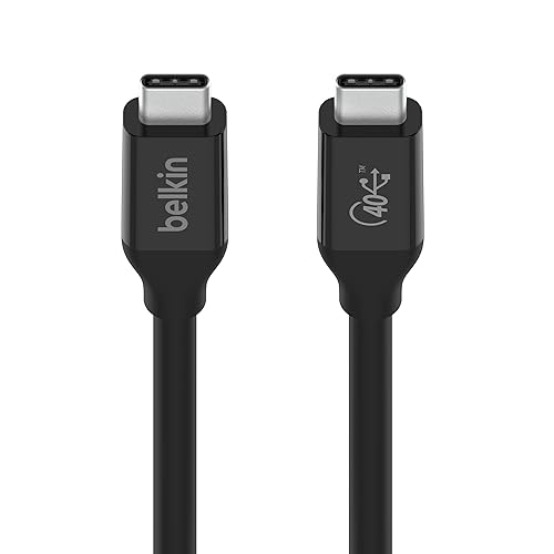 Belkin USB 4 Cable, 2.6ft (0.8m) USB IF Certified with Power Delivery up to 100W, 40 Gbps Data Transfer Speed and Backwards Compatible
