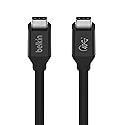 Belkin USB 4 Cable, 2.6ft (0.8m) USB IF Certified with Power Delivery up to 100W, 40 Gbps Data Transfer Speed and Backwards Compatible