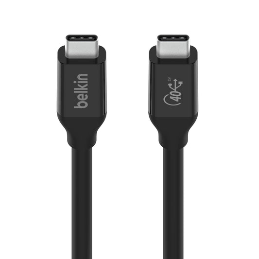 Belkin USB 4 Cable, 2.6ft (0.8m) USB IF Certified with Power Delivery up to 100W, 40 Gbps Data Transfer Speed and Backwards Compatible