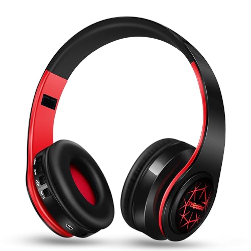 Bluetooth Headphones, Chat- Comfortable Over Ear Stereo Headphones,7 Breathing Led Lights up, Wireless Headset for Adult Teen Kid